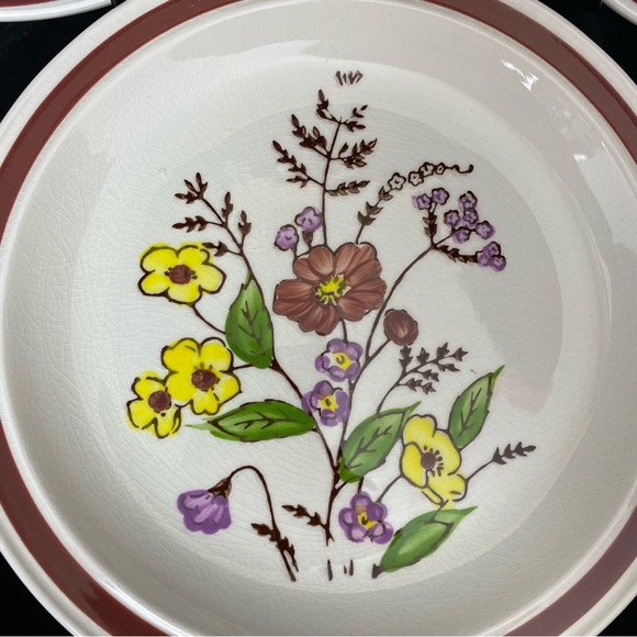 (1) Vintage Lot of 5, Lunastone 1580 Bali Pattern Floral Bread & Butter Plates - Picture 11 of 17